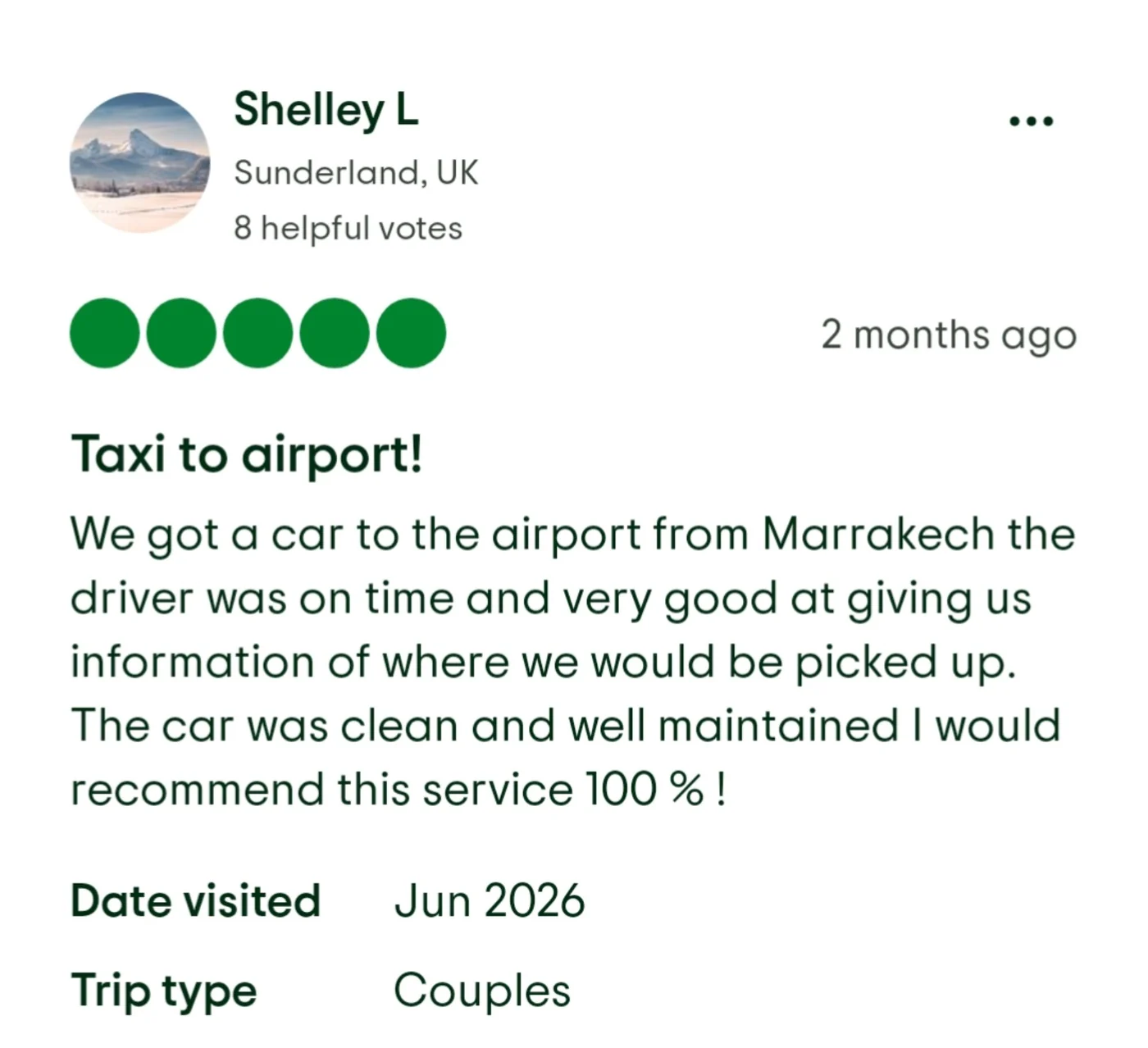 Tripadvisor review screenshot: Shelley L